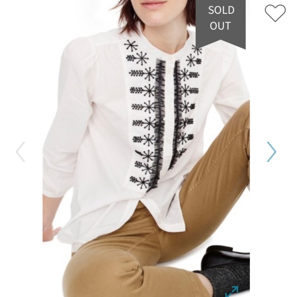 JCrew Beaded Button Down